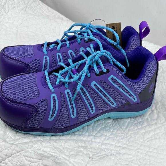 NWOB Nautilus Safety Footwear Women's Size 6EE Purple/Blue Safety Toe Shoe NEW - Picture 10 of 10